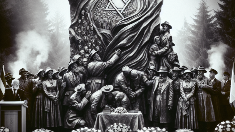 Moja mała ojczyzna - Olchowiec, gmina Obsza - odsłonięcie pomnika Żydów