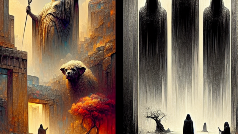 Motyw samospełniającej się przepowiedni.