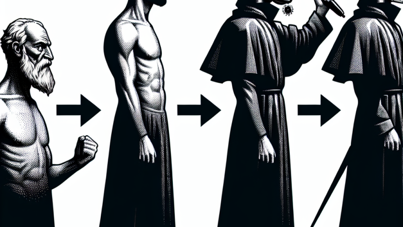 Na podstawie kazań ojca Paneloux określ jego zmianę w stosunku do epidemii