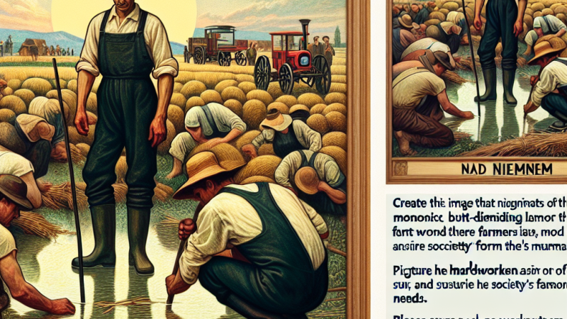 Na podstawie podanego fragmentu "Nad Niemnem" opis żniw uzasadnij, że autorka składa hołd ludziom pracy