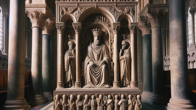 Nagrobek króla Kazimierza Jagiellończyka w katedrze na Wawelu wykonany przez Wita Stwosza