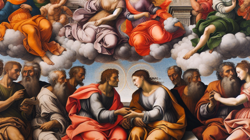 "Napisz interpretację obrazu "Miłość niebiańska i miłość ziemska" autorstwa Tycjana"