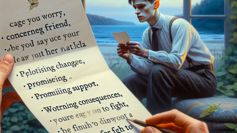 Napisz list do swego przyjaciela, w którym skłonisz go do zerwania z jego uzależnieniem.