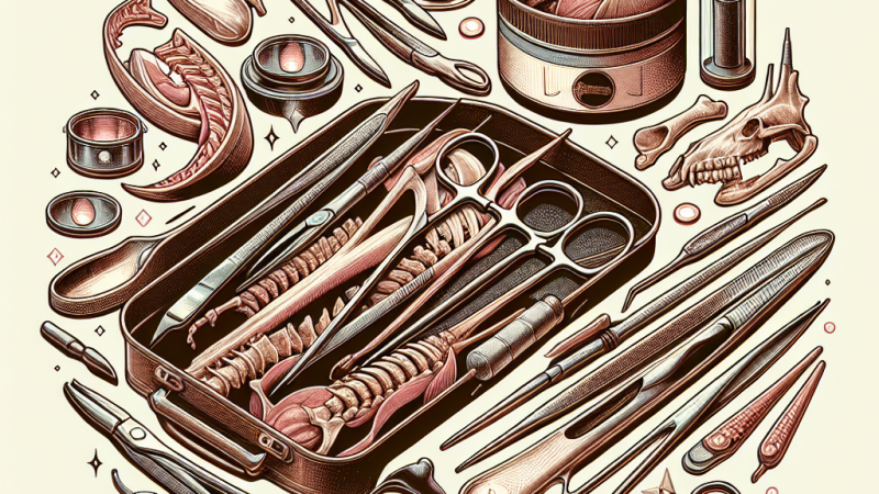 Narzędzia chirurgiczne i sekcyjne w prosektorium