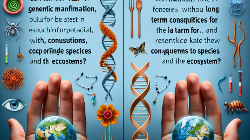 Odpowiedzialność za kolejne pokolenia. Czy człowiek może podejmować ryzyko manipulacji genetycznych nie znając ich długofalowych konskwencji dla gatunku i ekosystemu