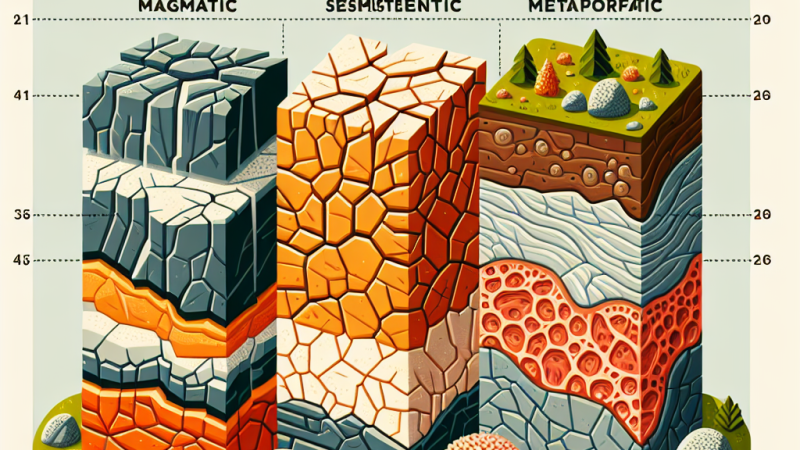 Ogólny podział skał: skały magmowe, osadowe i metamorficzne