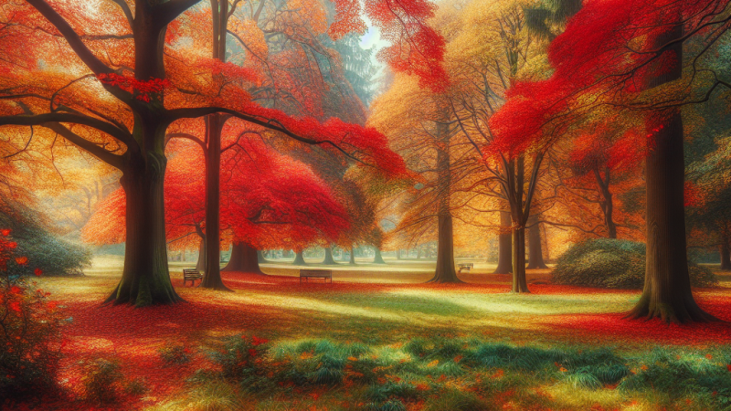 Opis jesiennego parku