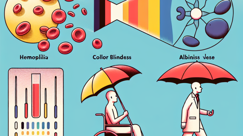 Opisz choroby: hemofilia, daltonizm i albinizm.