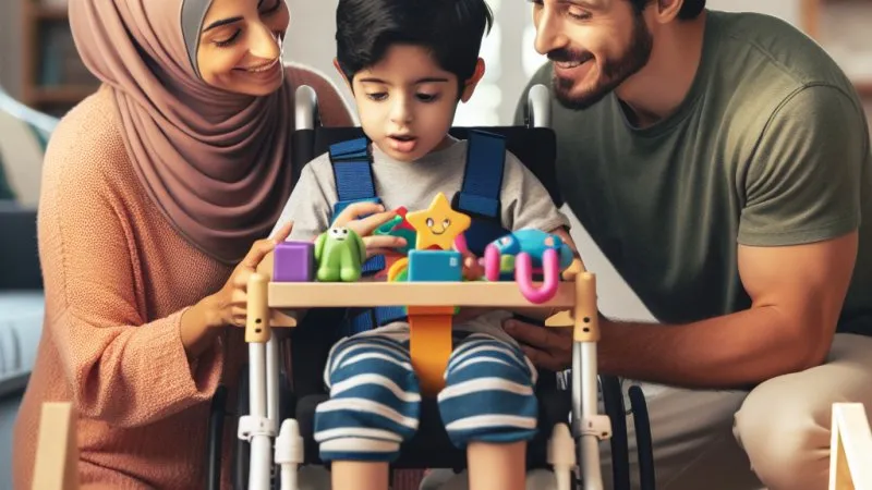 Opisz przykładowe funkcjonowanie rodziny z dzieckiem z niepełnosprawnością - porażeniem mózgowym wiek dziecka 5 lat