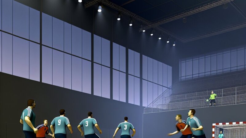 Piłka ręczna – sport zawodowy i olimpijski z szybką grą oraz dwoma siedmioosobowymi drużynami na boisku 40 × 20 m