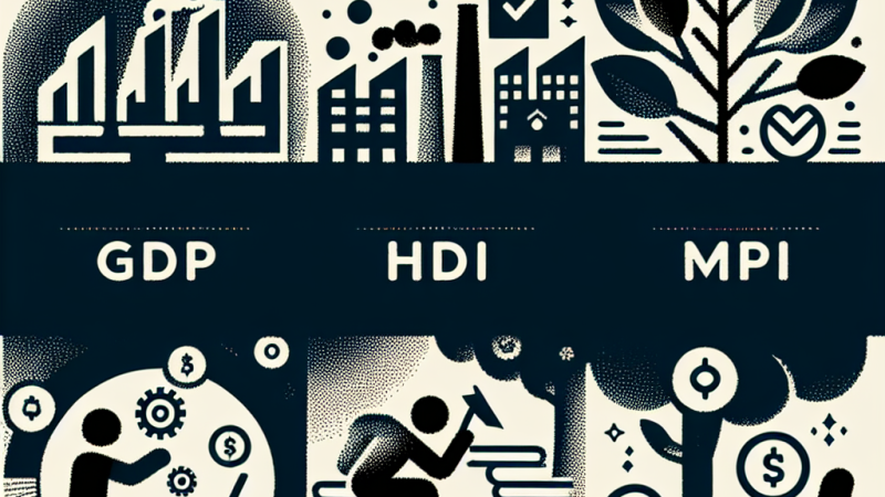 Podstawowe wskaźniki rozwoju krajów: PKB, HDI, MPI.