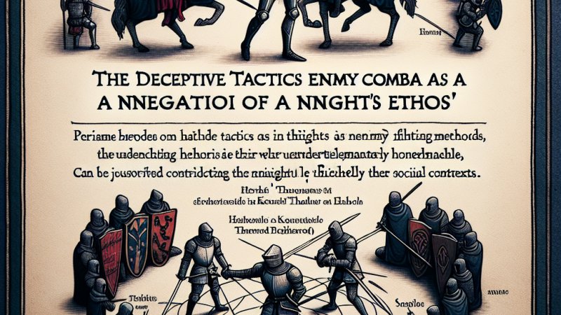 Podstępne metody walki wrogiem jako zaprzeczenie etosu rycerskiego
