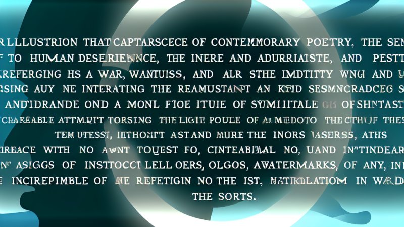 Poezja współczesna, jako wyraz problemów i pragnień człowieka.