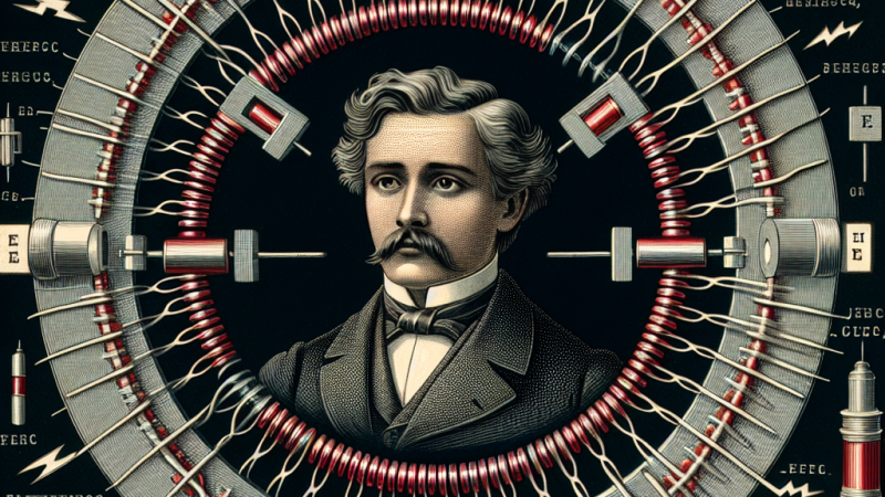 Pole magnetyczne wytwarzane przez przewodnik z prądem - eksperyment Oersteda.