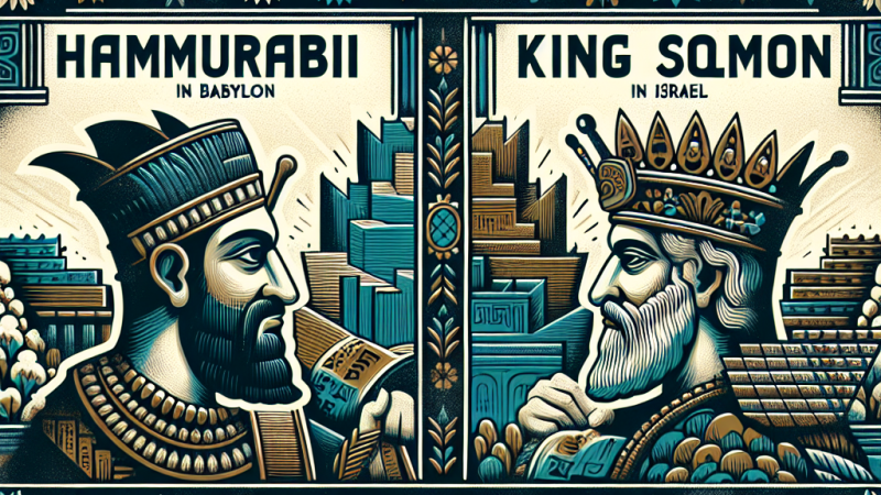 Porównaj panowanie króla Hammurabiego w Babilonii i panowanie króla Salomona w Izraelu pod kątem: ustroju, gospodarki, administracji, prawodawstwa, prowadzonych wojen, prestiżu.