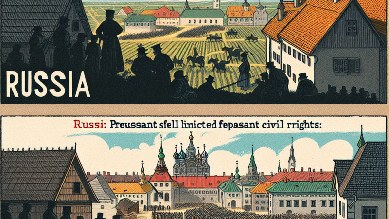 Porównaj uwłaszczenie chłopów w Rosji z takimi reformami w Prusach i Austrii.