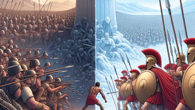 Porównanie obrony Wizny i bitwy pod Termopilami: postawa walczących żołnierzy.