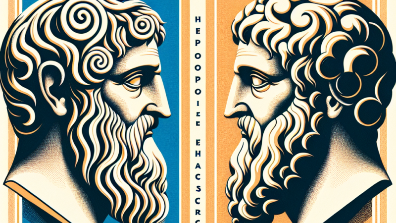 Porównanie teorii Heraklita i Parmenidesa