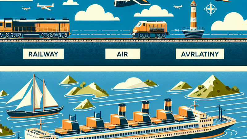 Porównanie transportu kolejowego, lotniczego i wodno-śródlądowego w UE i innych krajach europejskich.