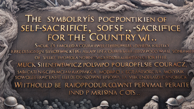 Postawa poświęcenia dla ojczyzny - czy jest warta naszego wysiłku?