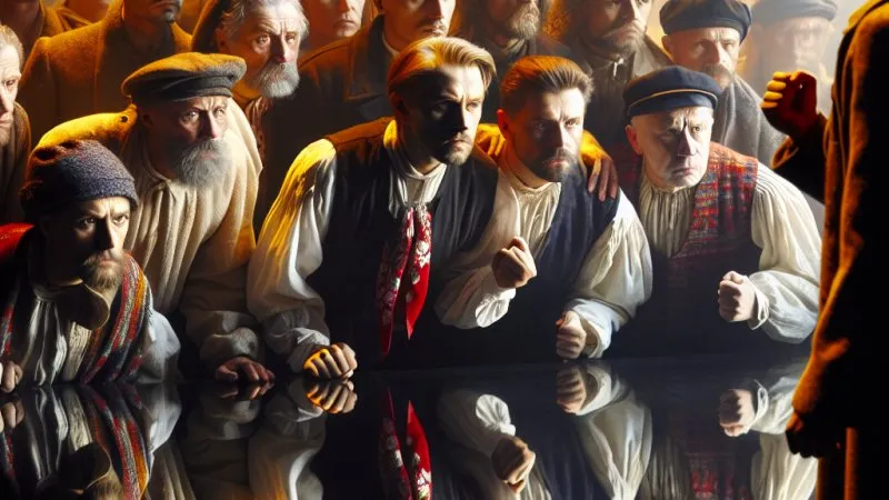 Postawy społeczeństwa polskiego wobec zaborców w "Dziadach" cz. 3 sc. 1 i 7