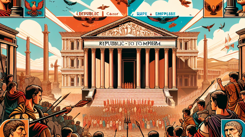 Przemiany ustroju politycznego Rzymu - od republiki do cesarstwa.