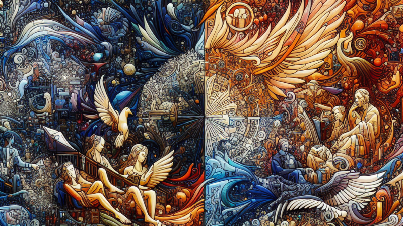 Przenikanie się konwencji realistycznej i konwencji fantastycznej w tym samym utworze literackim.