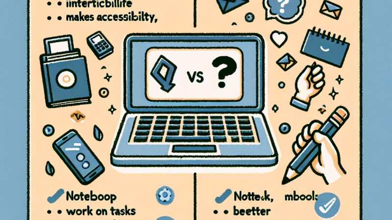 Przeprowadź dyskusję czy laptop jest lepszy od zeszytu?