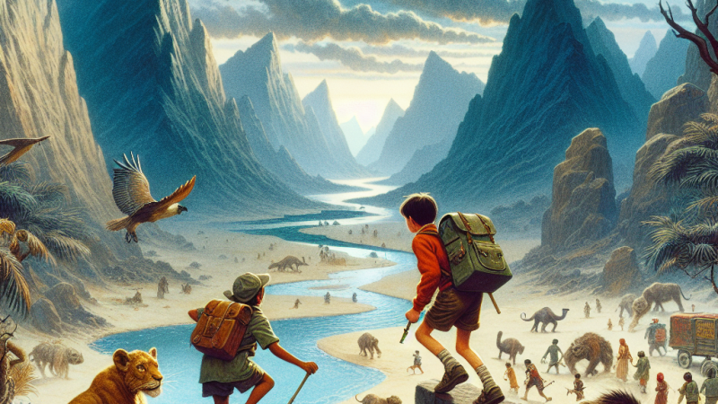 Przygoda Stasia i Nel z lektury 'W pustyni i w puszczy'