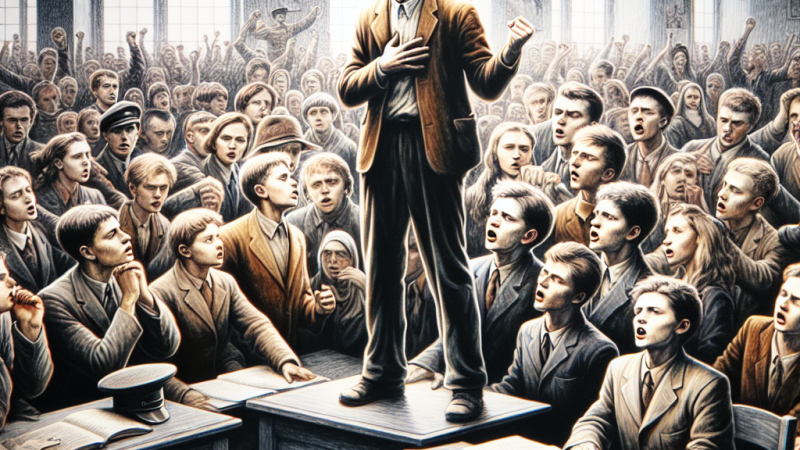 Recytacja Reduty Ordona przez Zygiera - opis lekcji języka polskiego w Syzyfowych pracach