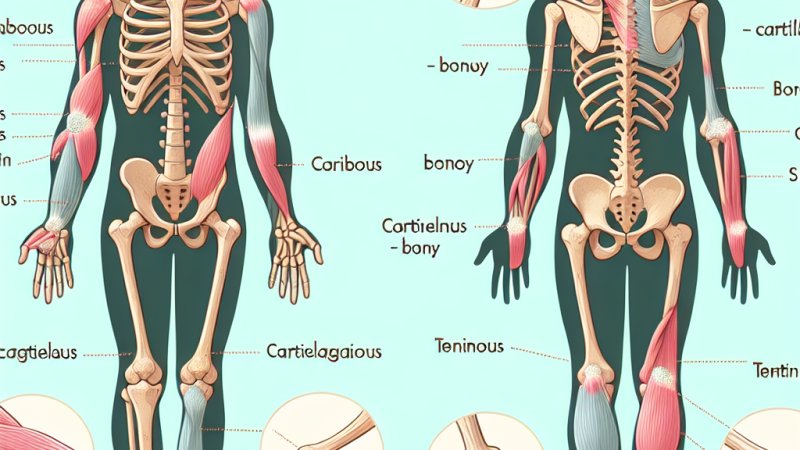 Rodzaje połączeń kości i ich funkcja.