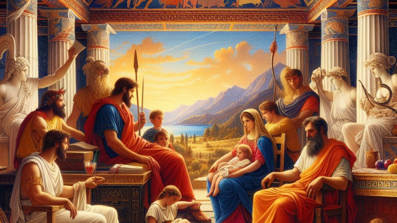 Rodzina, dom, ojczyzna w starożytnej Grecji - analiza fragmentów 'Iliady' i 'Odysei' oraz 'Mitologii' J. Parandowskiego.