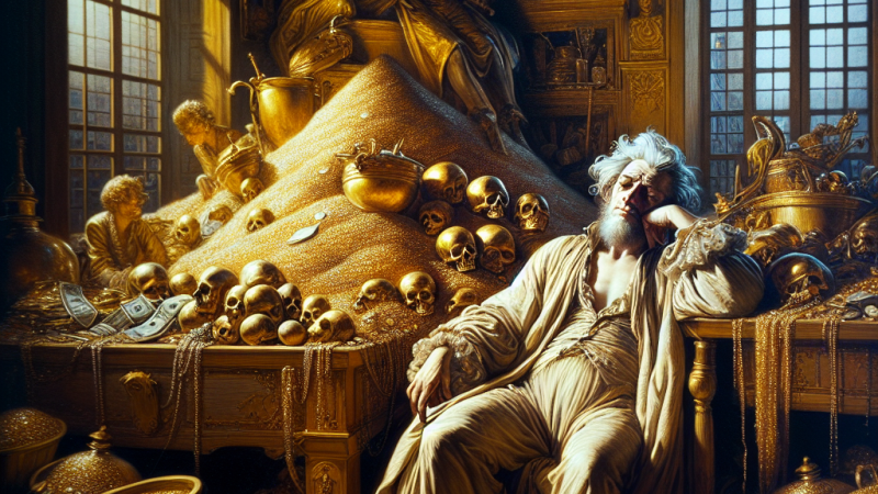 Rola dóbr materialnych w szczęściu człowieka: "Skąpiec"