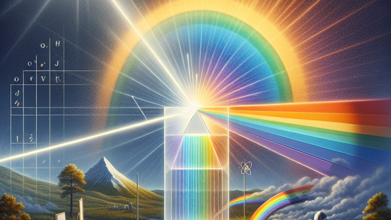 Rozszczepienie światła białego w pryzmacie: Zjawisko tęczy