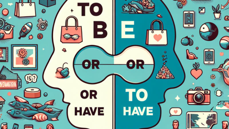 Rozterki współczesnego człowieka, czyli odwieczny problem: być czy mieć?