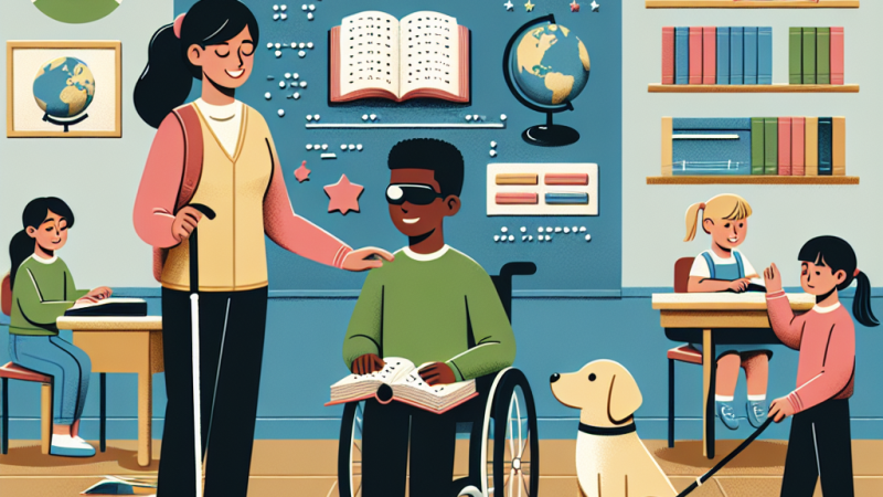 Rozwiązania, które ułatwiają uczniom niewidomym i słabowidzącym funkcjonowanie w przestrzeni edukacyjnej