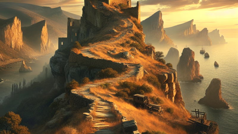 "Ruiny zamku w Bałakławie" – interpretacja