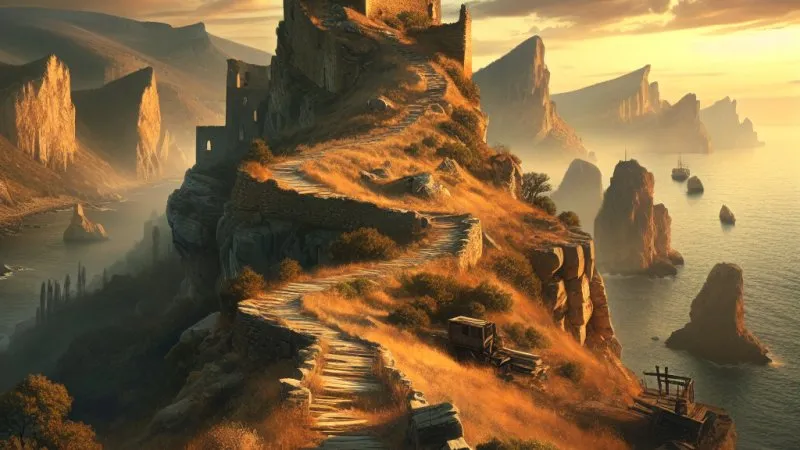 "Ruiny zamku w Bałakławie" – interpretacja