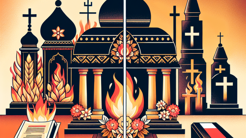 Rytuały pogrzebowe w dwóch odmiennych kulturach: porównanie.