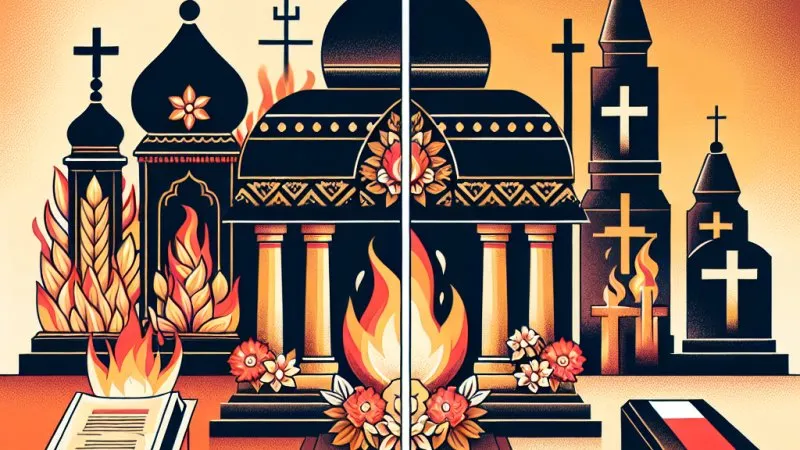 Rytuały pogrzebowe w dwóch odmiennych kulturach: porównanie.