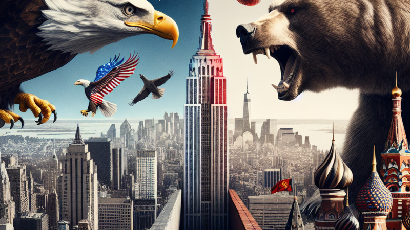 Rywalizacja USA i ZSRR w czasie tzw. zimnej wojny.