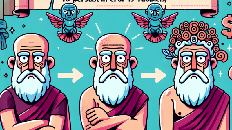 Rzymski filozof Cyceron stwierdził: „Właściwością człowieka jest błądzić, głupiego w błędzie trwać” Czy zgadzasz się z tymi słowami? Rozważ problem - rozprawka