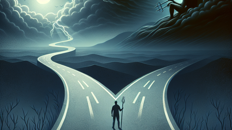 Samotny człowiek w poszukiwaniu swojej drogi życiowej