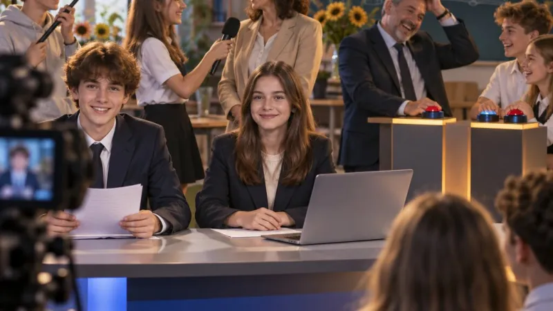 Scenariusz humorystyczny na Dzień Nauczyciela w stylu telewizyjnym