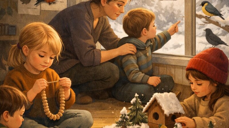 Scenariusz zajęć dla 3-latków: Dbamy o ptaki zimą metodą Dobrego Startu