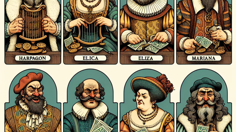 Scharakteryzowanie głównych bohaterów utworu - Harpagon, Eliza, Kleant, Marianna, Anzelm, Walery