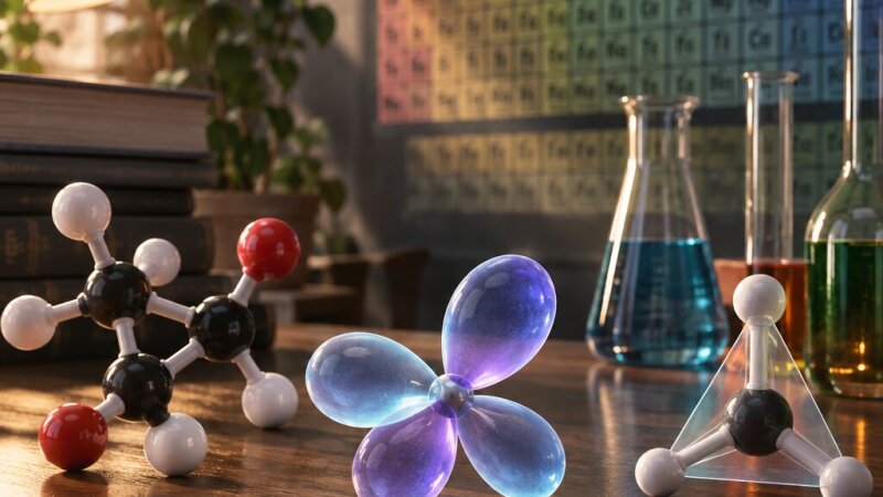 Ściąga z chemii: wiązania, trendy okresowe i hybrydyzacja