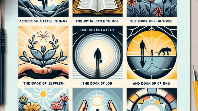 Sens i cel życia ludzkiego - refleksja na podstawie Księgi Koheleta i Księgi Hioba.