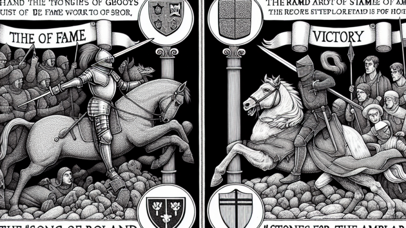 Sława dla walczących nie jest tak ważna jak zwycięstwo. Odnieś się do "Pieśni o Rolandzie" oraz "Kamieni na Szaniec"