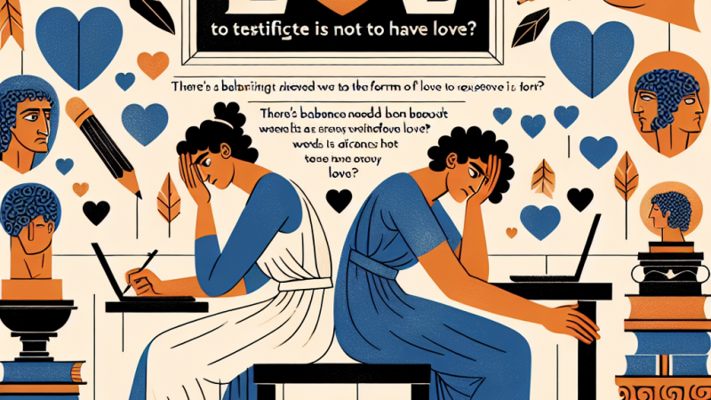 Słowa Antygony: świadczyć miłość, to nie mieć miłości